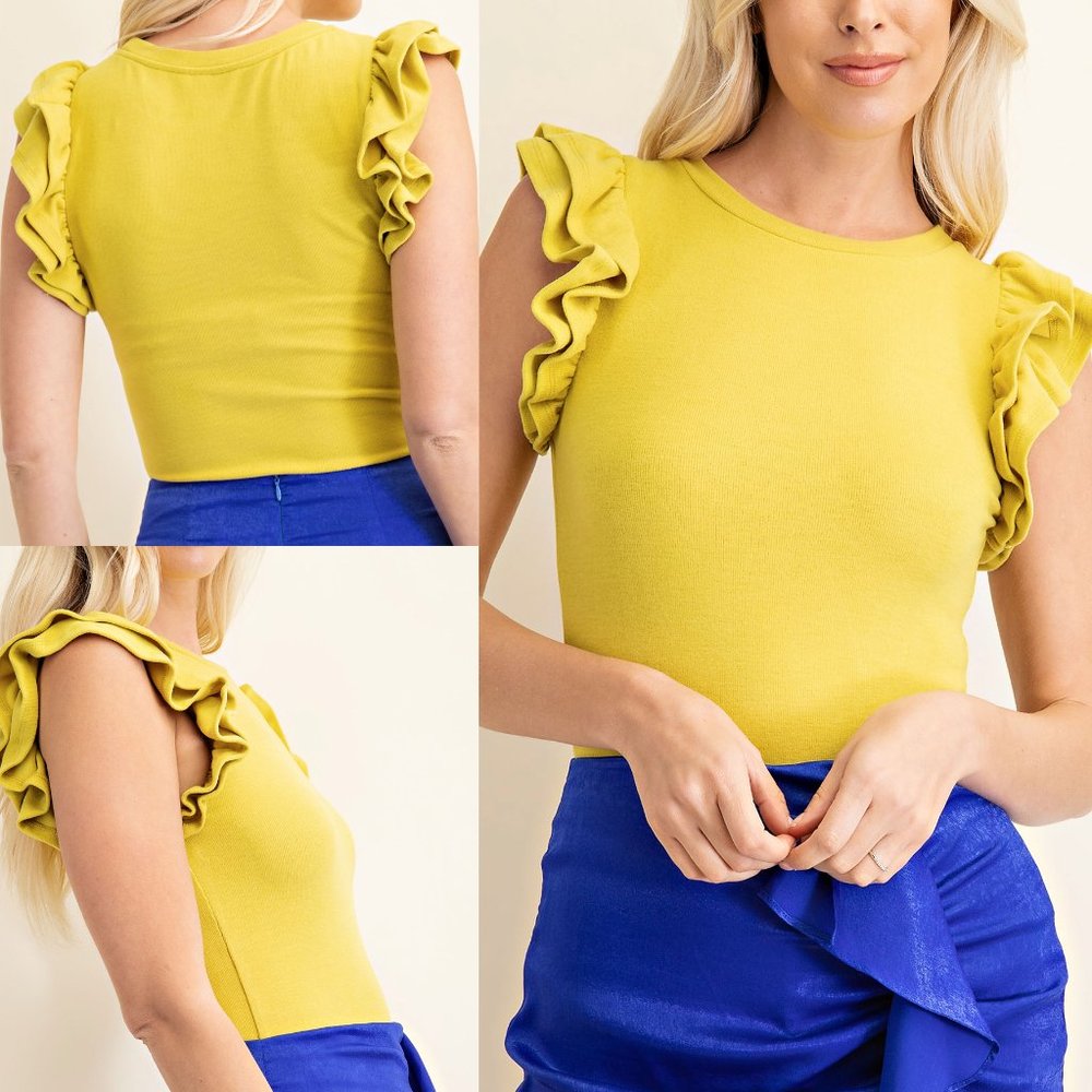 Phoebe Flutter Sleeve Bodysuit